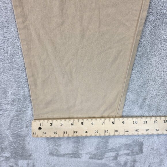 LOFT Pants Womens Size 12 Petite Tan Belted Cropped Chino Straight Leg Casual - Picture 7 of 12